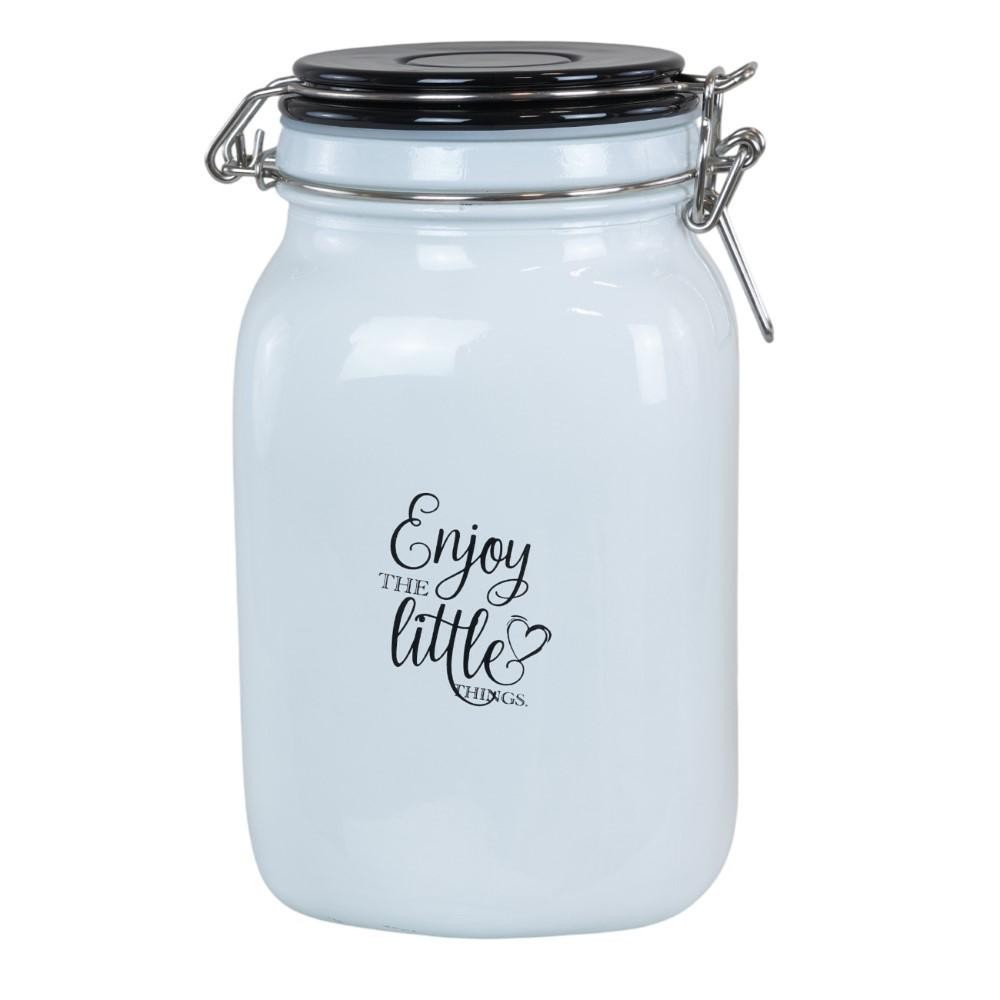 BARATTOLO BIANCO ERMETICO CON SCRITTA  ENJOY  GRANDE